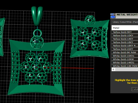 LUXURY DIMOND EARRINGSPENDANT 3D PRINTABLE MODEL 3D Print Model
