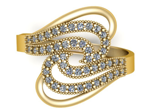 STYLISH DIMOND RING FOR WOMEN FASHION 3D PRINTABLE MODEL 3D Print Model