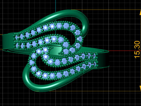 STYLISH DIMOND RING FOR WOMEN FASHION 3D PRINTABLE MODEL 3D Print Model