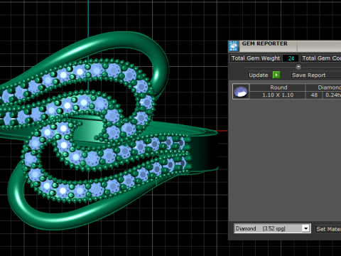 STYLISH DIMOND RING FOR WOMEN FASHION 3D PRINTABLE MODEL 3D Print Model