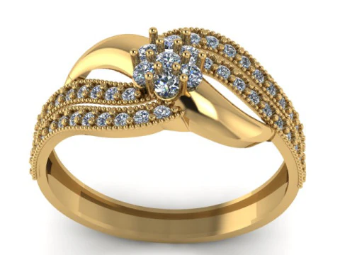 LUXURY DIMOND RING FOR WOMEN FASHION 3D PRINTABLE MODEL 3D Print Model