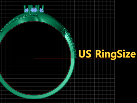 LUXURY DIMOND RING FOR WOMEN FASHION 3D PRINTABLE MODEL 3Dプリントモデル