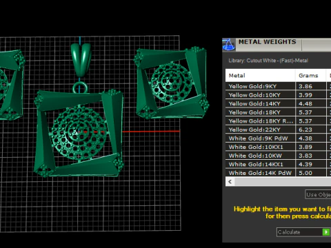 SQUARE PENDANT NECKLACE 3D PRINTABLE MODEL 3D Print Model