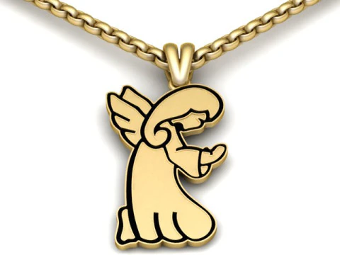 エンジェルペンダント 3D 印刷可能モデル 3Dプリントモデル