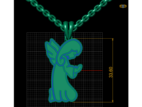 ANGEL PENDANT 3D PRINTABLE MODEL Modelo de Impressão 3D