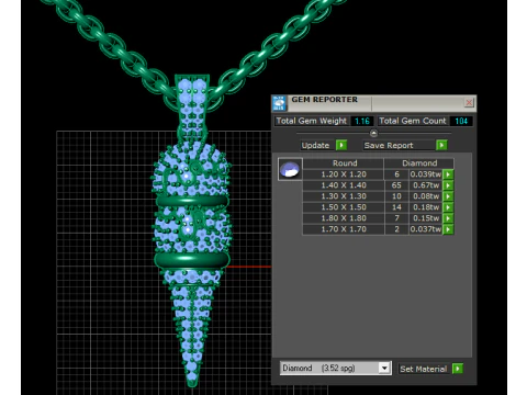 ICE CREAM DIMOND PENDANT 3D PRINTABLE MODEL 3D Print Model