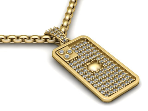 I PHONE HIP HOP PENDANT 3D PRINTABLE MODEL Model Cetak 3D