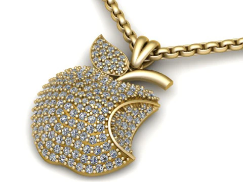 APPLE HIP HOP PENDANT 3D PRINTABLE MODEL 3D Print Model