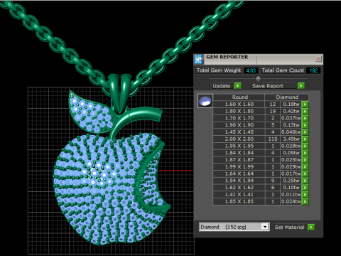 APPLE HIP HOP PENDANT 3D PRINTABLE MODEL 3D 打印模型