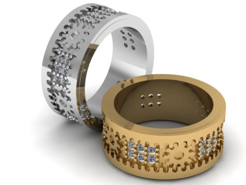 MENS FASHION DIMOND RING 3D PRINTABLE MODEL 3D 프린트 모델