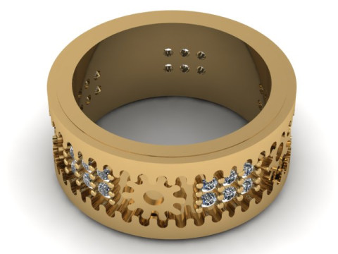 MENS FASHION DIMOND RING 3D PRINTABLE MODEL 3Dプリントモデル