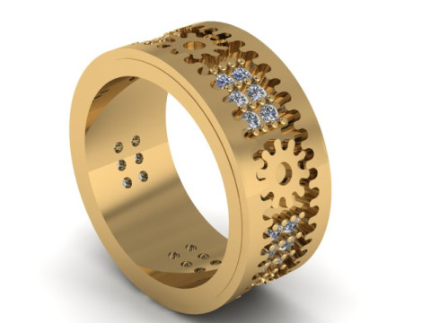 MENS FASHION DIMOND RING 3D PRINTABLE MODEL 3Dプリントモデル