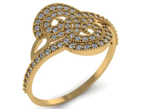 솔리테어 다이아몬드 반지 3D 인쇄 가능 모델 3D 프린트 모델