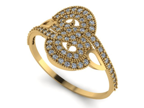 SOLITAIRE DIMOND RING 3D PRINTABLE MODEL 3D Print Model