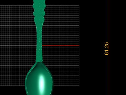 GOLD SPOON 3D CAD 3D PRINTABLE MODEL 3D Print Model