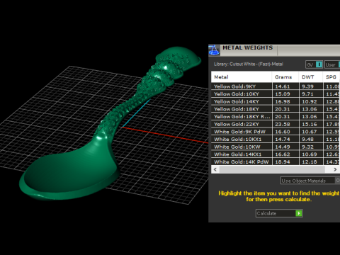GOLD SPOON 3D CAD 3D PRINTABLE MODEL 3D Print Model