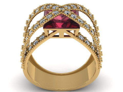 WOMEN ENGAGEMENT RING 3D PRINTABLE MODEL Model do druku 3D