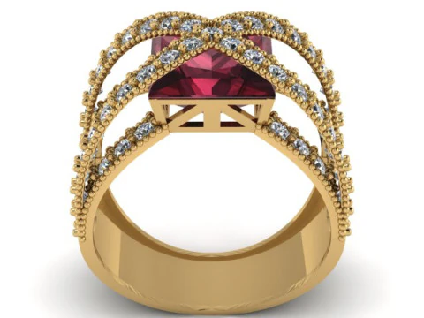 女士订婚戒指 3D 打印模型 3D 打印模型