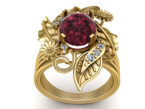 WEDDING FILIGREE DIMOND RING 3D PRINTABLE MODEL 3D-Druckmodell