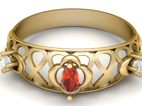 SOLITAIRE ENGAGEMENT RING 3D PRINTABLE MODEL 3D Print Model