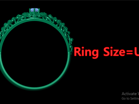 SINGLE DIMOND FASHION RING FOR WOMEN 3D PRINTABLE MODEL Modelo de impresión 3D