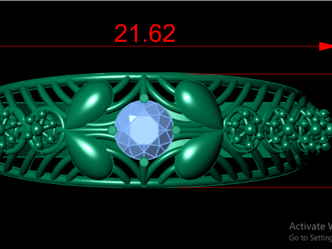 SOLITAIRE SINGLE DIMOND RING 3D PRINTABLE MODEL 3D Print Model