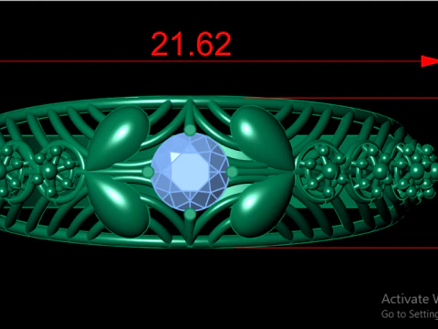 SOLITAIRE SINGLE DIMOND RING 3D PRINTABLE MODEL 3D Print Model