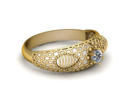 SOLITAIRE DIMOND RING 3D PRINTABLE MODEL 3D-Druckmodell