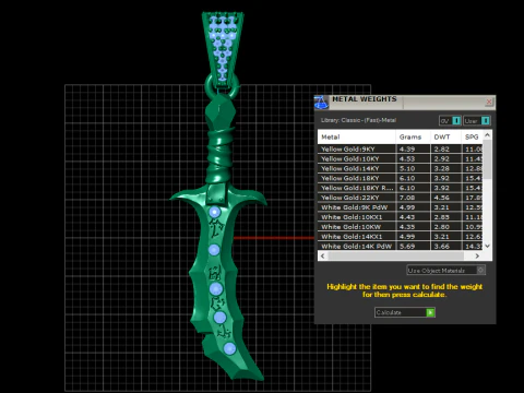 SWORD PENDANT 3D PRINTABLE MODEL 3D Model