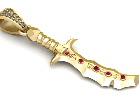 SWORD PENDANT 3D PRINTABLE MODEL 3D मॉडल