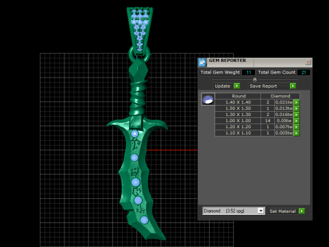 SWORD PENDANT 3D PRINTABLE MODEL 3D मॉडल