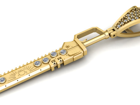 CHAINSAW PENDANT 3D PRINTABLE MODEL Modelo 3D