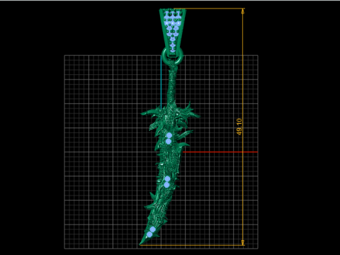 DRAGON SWORD PENDANT 3D PRINTABLE MODEL Model 3D