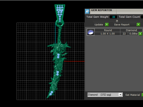 DRAGON SWORD PENDANT 3D PRINTABLE MODEL Model 3D