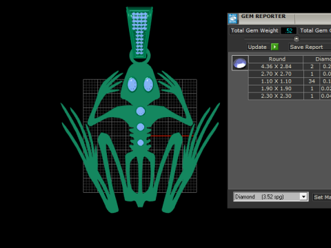 ALIEN PENDANT 3D PRINTABLE MODE Modelo 3D