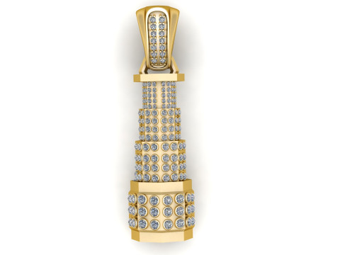 BUILDING PENDANT 3D PRINTABLE MODEL Modello 3D