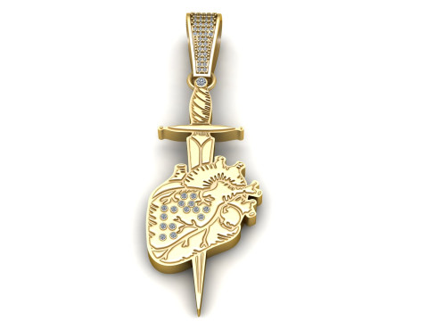 HEART HUNT PENDANT 3D PRINTABLE MODEL Modèle 3D