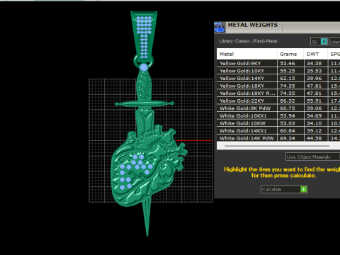 HEART HUNT PENDANT 3D PRINTABLE MODEL 3Dモデル
