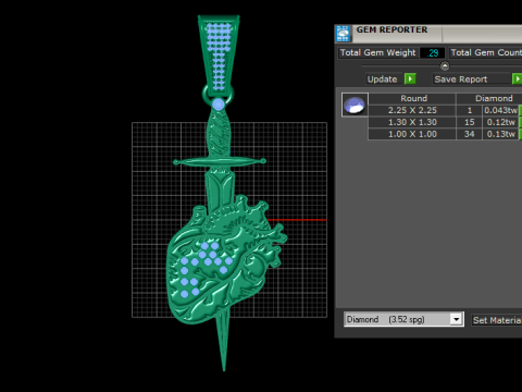 HEART HUNT PENDANT 3D PRINTABLE MODEL 3Dモデル