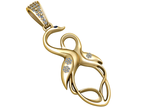 FLAMINGO PENDANT 3D PRINTABLE MODEL 3D Model