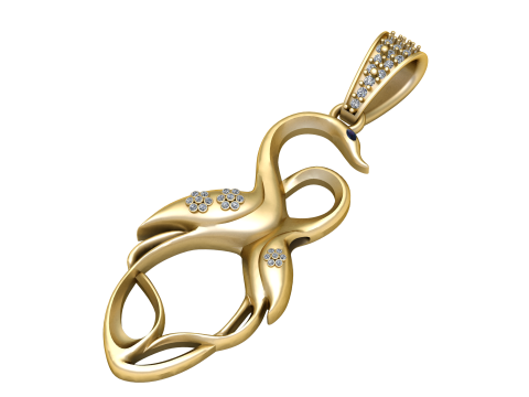 FLAMINGO PENDANT 3D PRINTABLE MODEL Modelo 3D