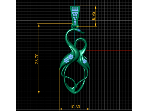 FLAMINGO PENDANT 3D PRINTABLE MODEL Modelo 3D