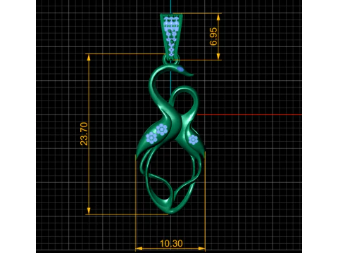 FLAMINGO PENDANT 3D PRINTABLE MODEL 3D Model