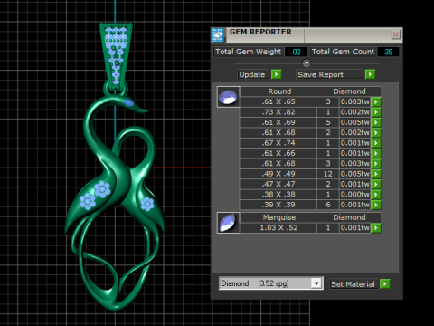 FLAMINGO PENDANT 3D PRINTABLE MODEL Modelo 3D