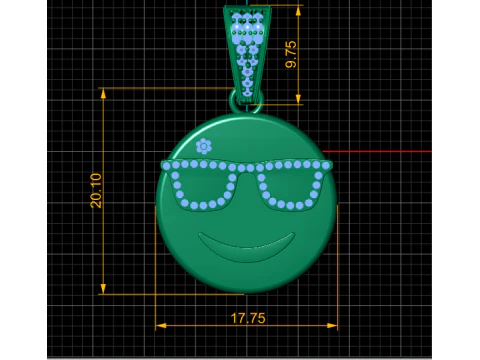 SMART EMOJI PENDANT 3D PRINTABLE MODEL 3D Model