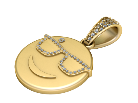 SMART EMOJI PENDANT 3D PRINTABLE MODEL 3D 模型