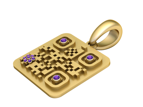 QR CODE PENDANT 3D PRINTABLE MODEL 3D Model