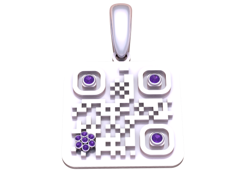 QR CODE PENDANT 3D PRINTABLE MODEL 3D Model