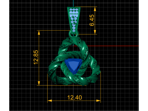 CHARMING BLUE SAPPHIRE PENDANT 3D PRINTABLE MODEL Modelo 3D