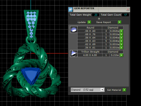 CHARMING BLUE SAPPHIRE PENDANT 3D PRINTABLE MODEL 3D Model